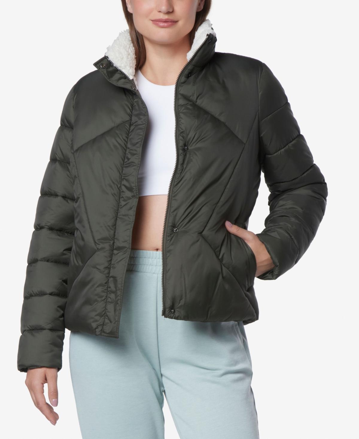 Andrew Marc Sport Womens Puffer Jacket With Sherpa Lining Product Image