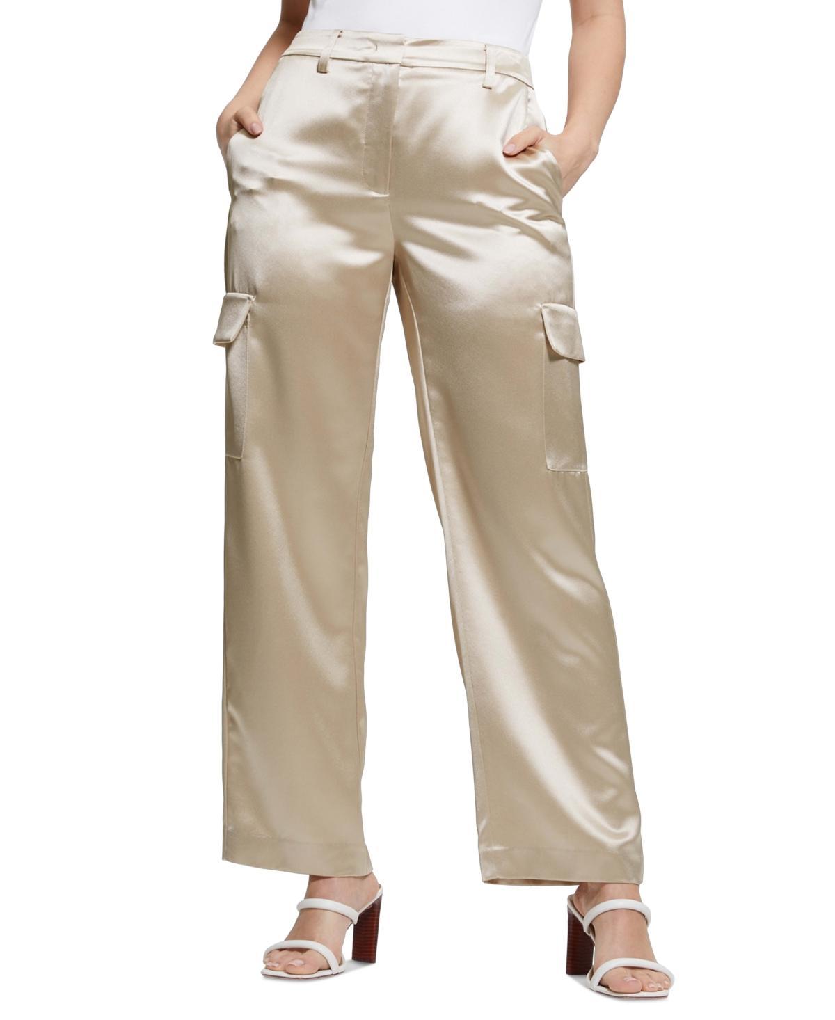 Guess Womens Megan Satin Cargo Pants Product Image