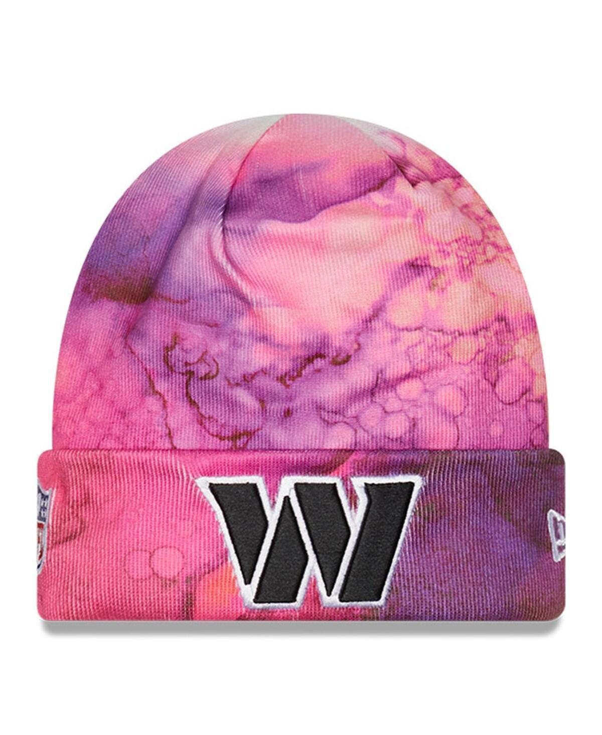 Mens New Era Pink Washington Commanders 2022 Nfl Crucial Catch Knit Hat Product Image