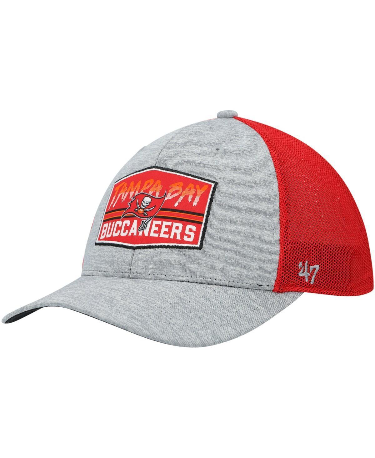 Mens 47 Heathered Gray/Red Tampa Bay Buccaneers Motivator Flex Hat Product Image