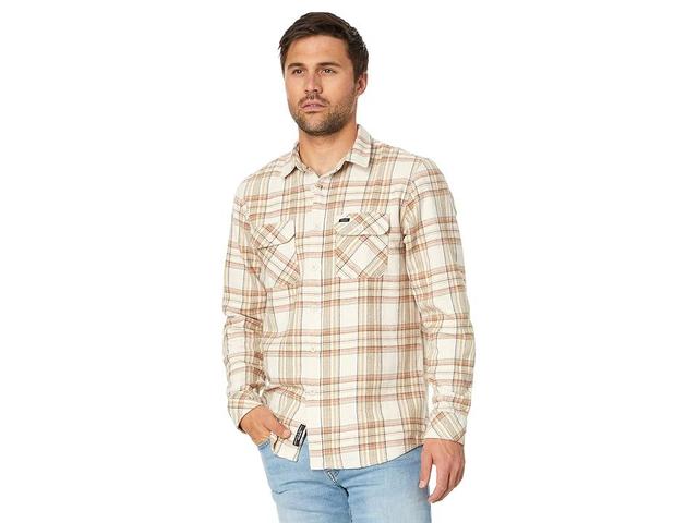 Rip Curl Griffin Long Sleeve Flannel (Bone) Men's Clothing Product Image