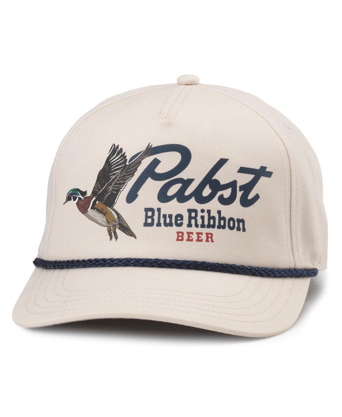 American Needle Mens Natural Pabst Blue Ribbon Canvas Cappy Adjustable Hat Product Image