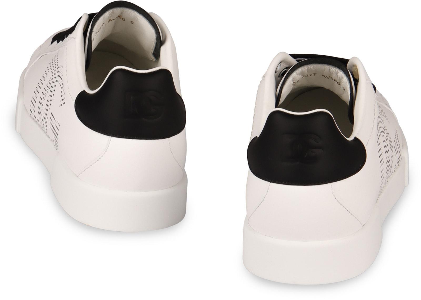 Portofino Leather Low-top Sneakers In White Product Image