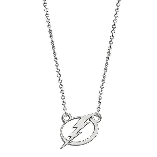 LogoArt Sterling Silver Tampa Bay Lightning Small Logo Necklace, Womens Product Image