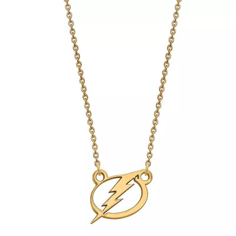 LogoArt Sterling Silver Tampa Bay Lightning Small Logo Necklace, Womens, Gold Over Sterling Product Image