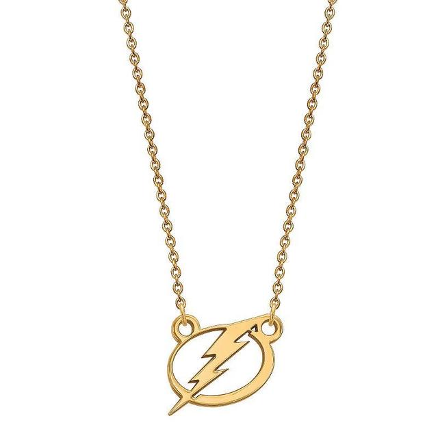 LogoArt Sterling Silver Tampa Bay Lightning Small Logo Necklace, Womens, Gold Over Sterling Product Image