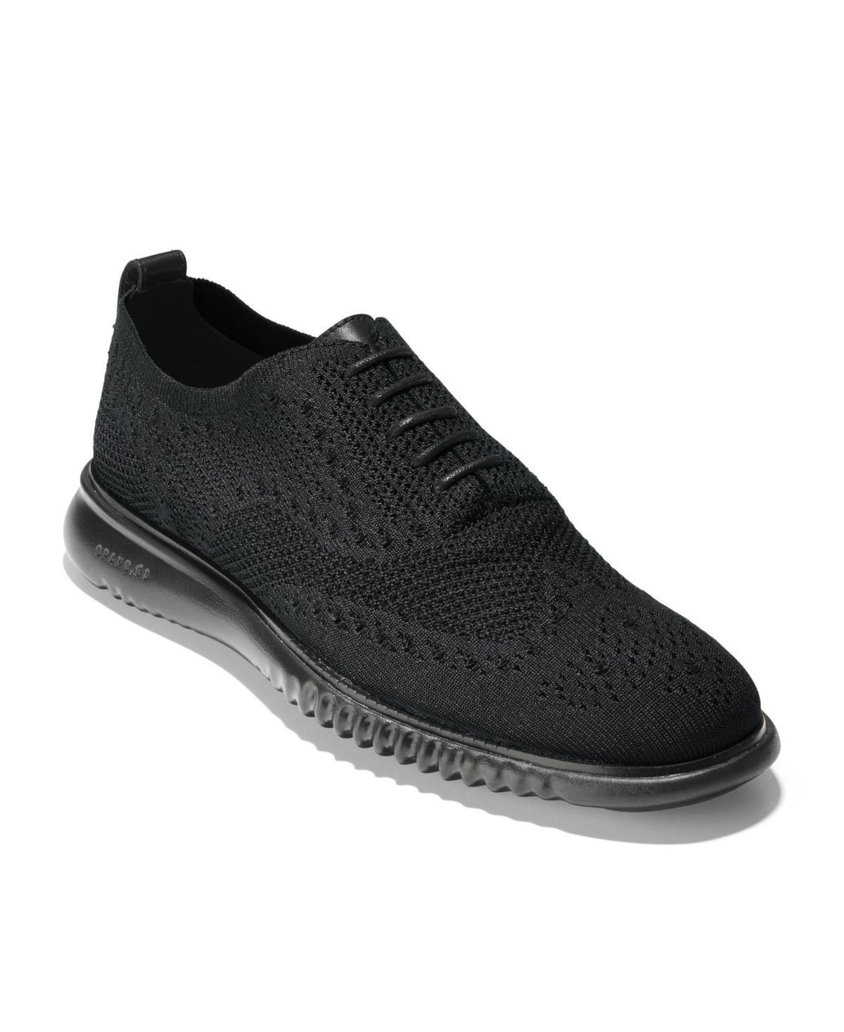 Cole Haan Mens Zerogrand Mesh Brogue-Style Sneakers - Black Product Image