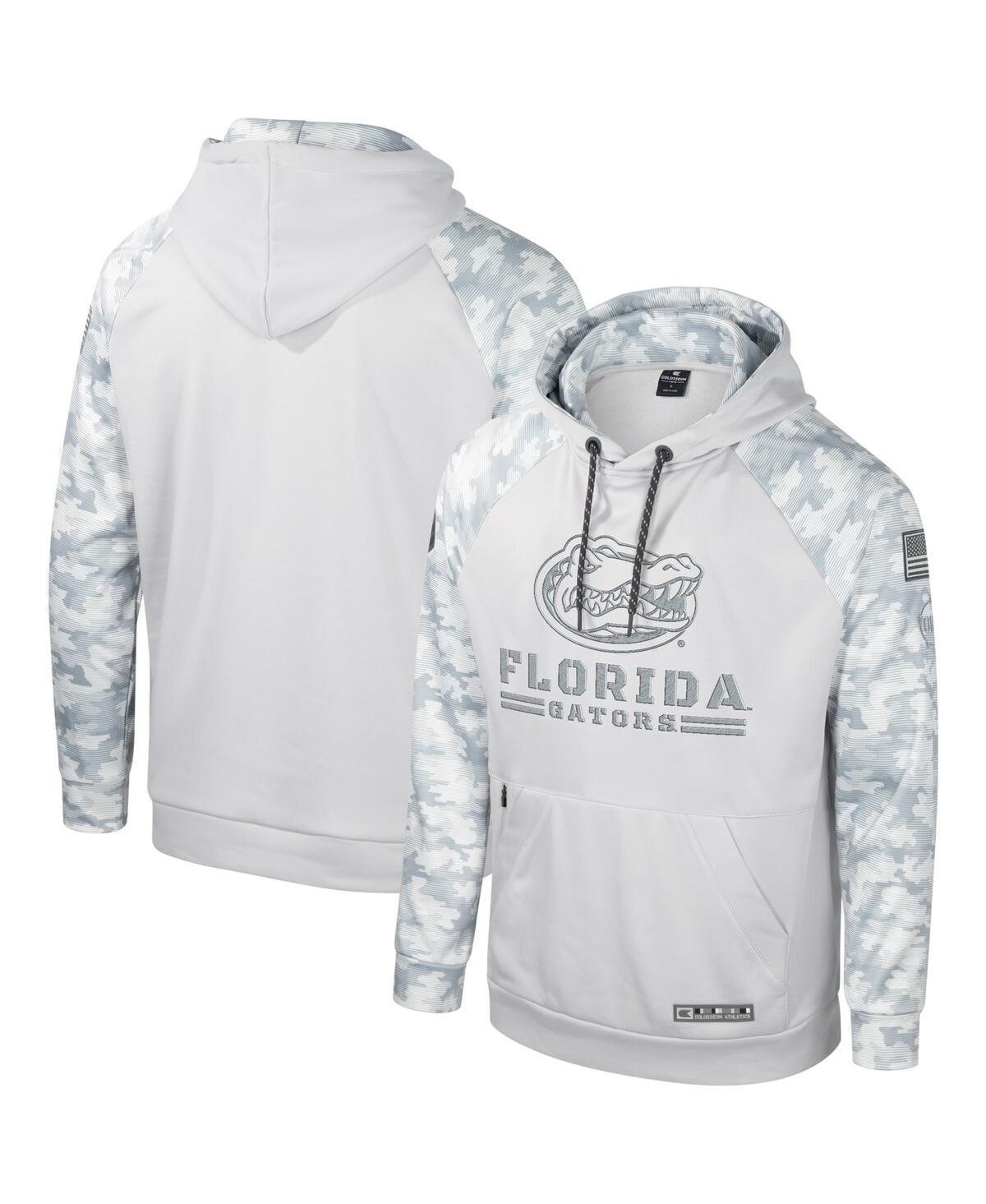 Mens Colosseum Gray Florida Gators Oht Military-Inspired Appreciation Ice Raglan Pullover Hoodie Product Image