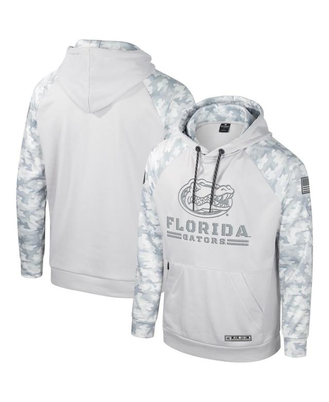 Mens Colosseum Gray Florida Gators Oht Military-Inspired Appreciation Ice Raglan Pullover Hoodie Product Image