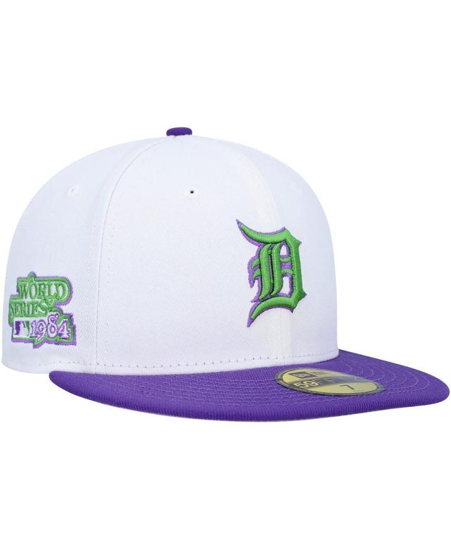 Mens New Era White Detroit Tigers 1984 World Series Side Patch 59FIFTY Fitted Hat Product Image