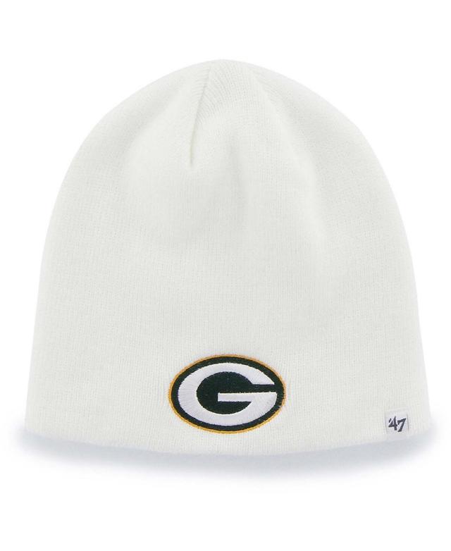 Mens White Green Bay Packers Secondary Logo Knit Beanie Product Image