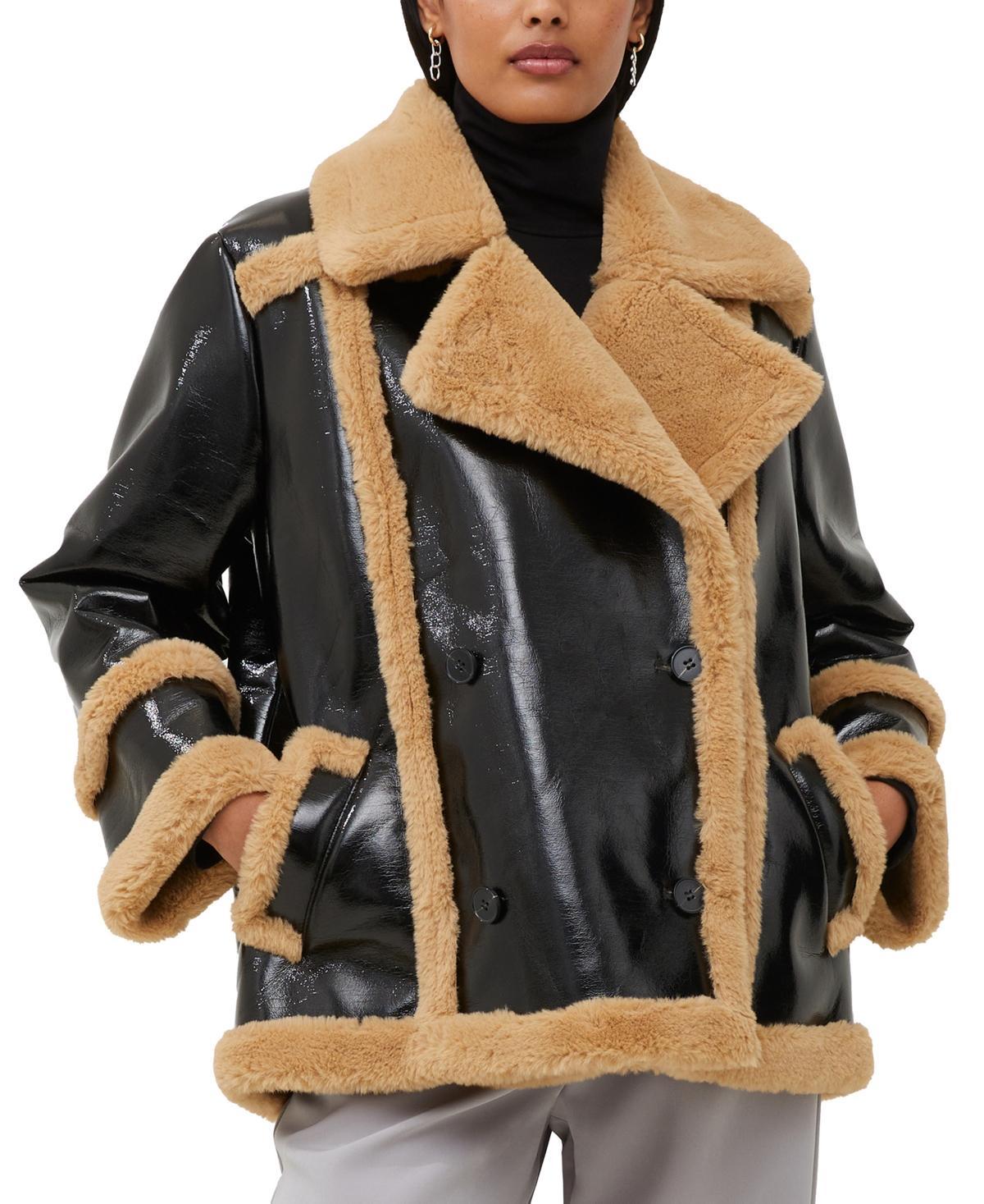 French Connection Womens Filpa Faux-Fur Sheraling Coat Product Image