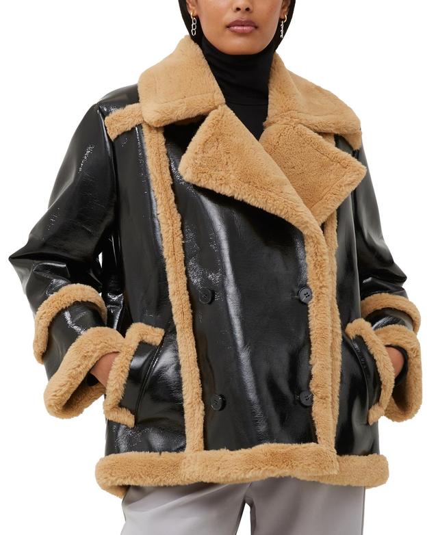 French Connection Womens Filpa Faux-Fur Sheraling Coat Product Image