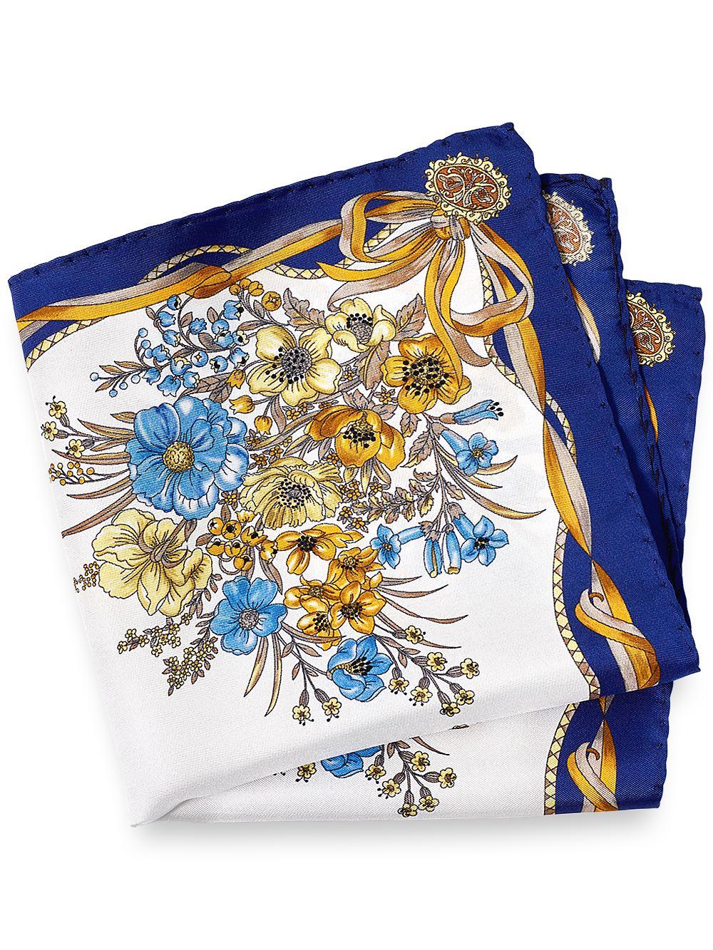 Floral Silk Pocket Square Product Image