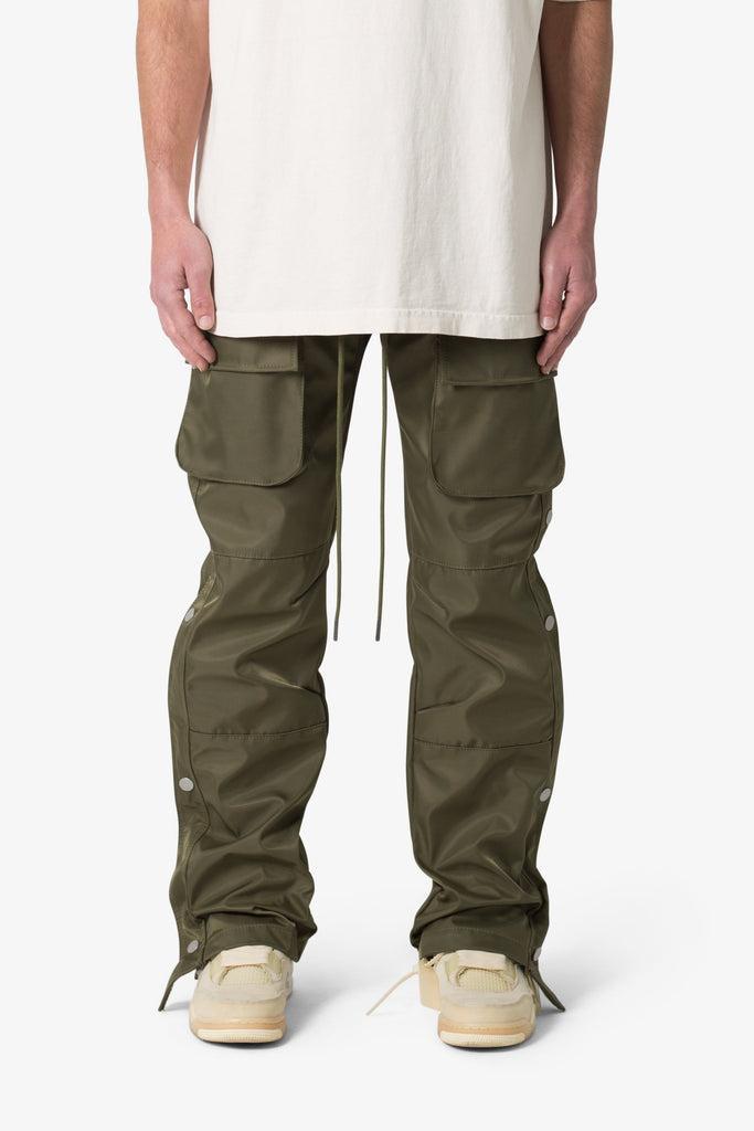 Snap Front Cargo Pants - Olive Product Image