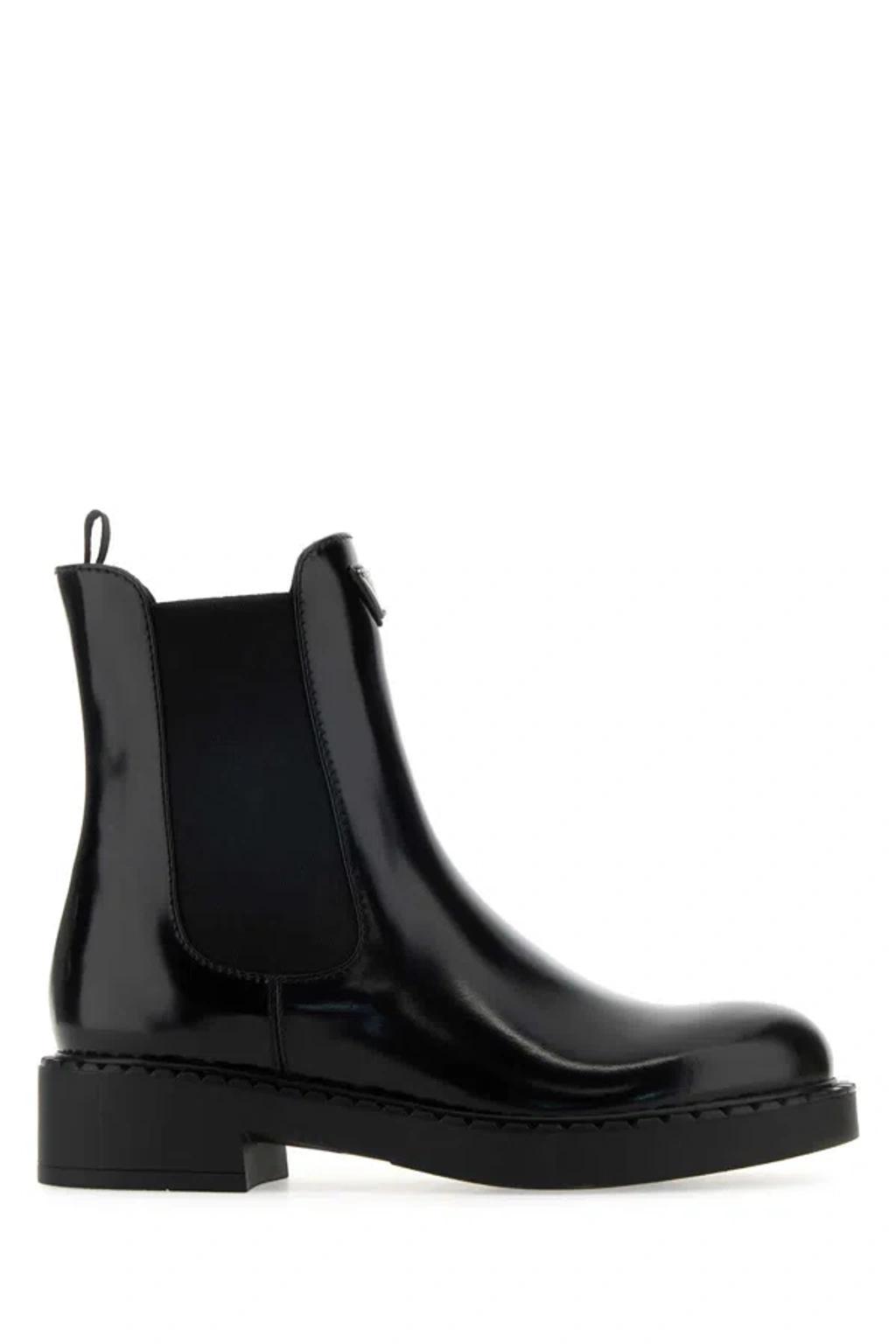 Black Leather Ankle Boots product image