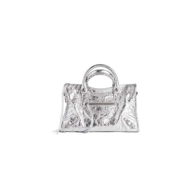 Women's Le City Small Bag Metallized in Silver Product Image