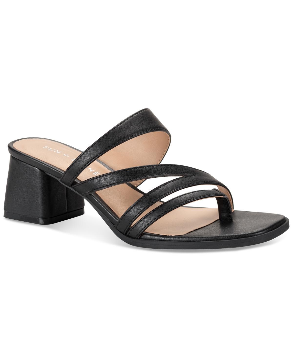 Sun + Stone Womens Baylinn Block Feel Slip On Dress Sandals, Created for Macys Product Image