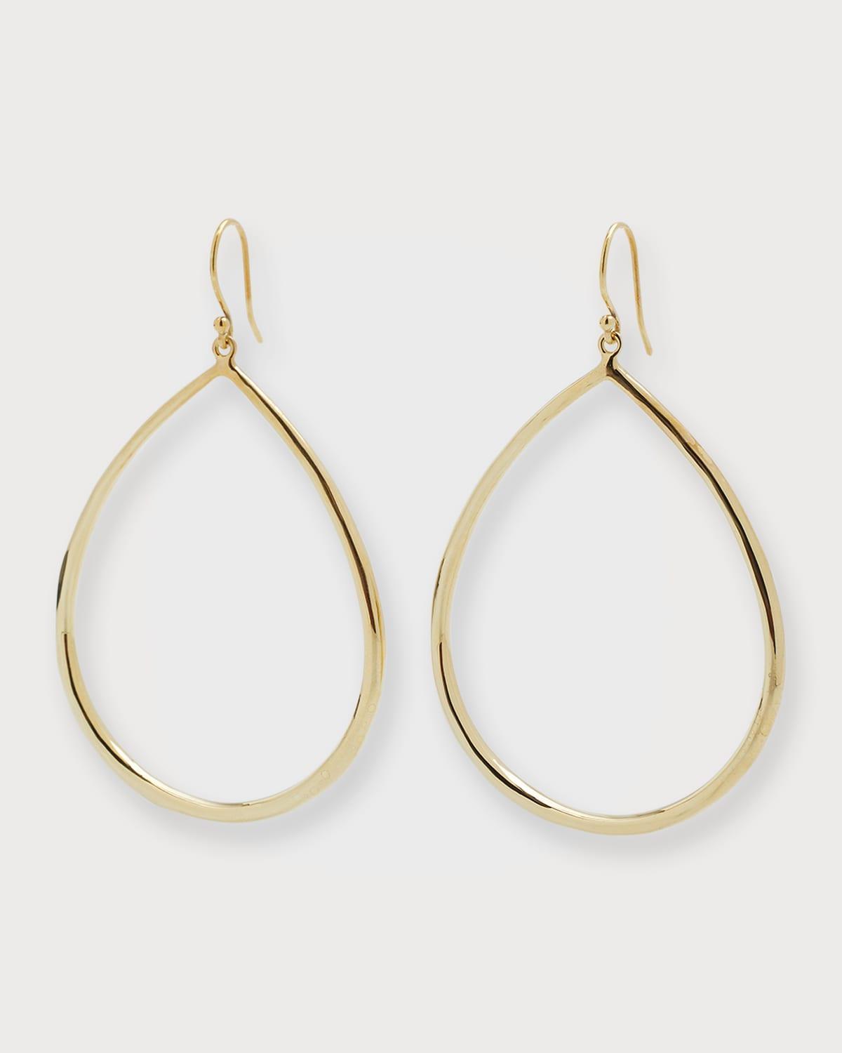 Womens Classico 18K Yellow Gold Sculpted Open Teardrop Earrings - Gold Product Image