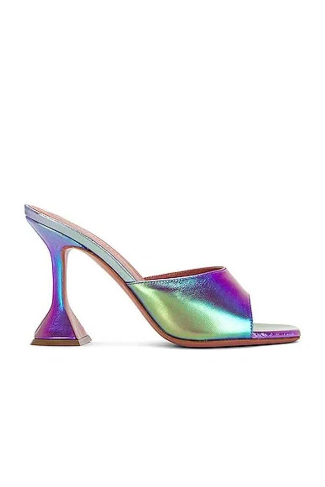 AMINA MUADDI Lupita Metallic Slipper Mule in Onyx Unicorn - Purple. Size 36 (also in ). Product Image