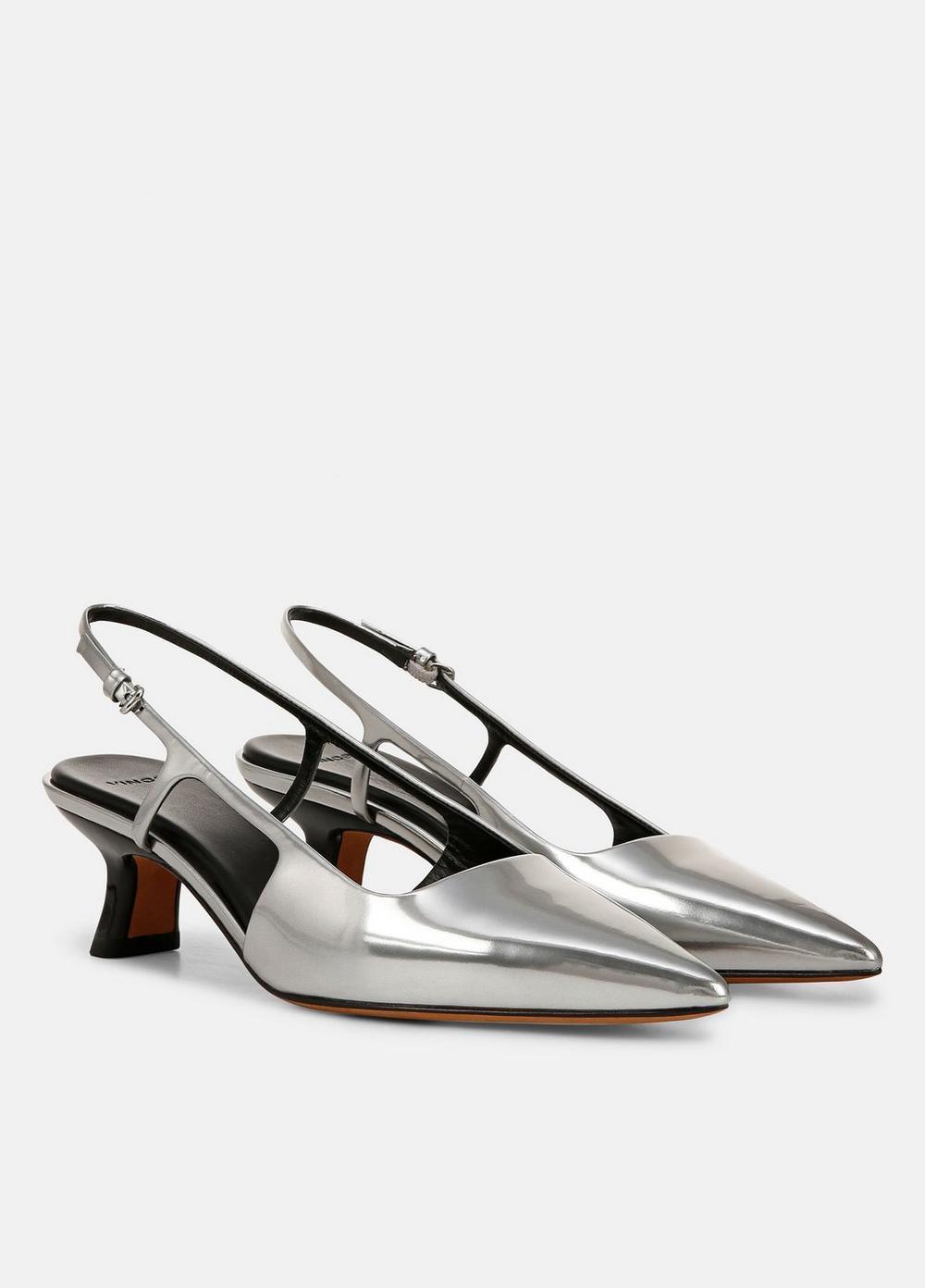 Bianca Metallic Leather Slingback Heel Product Image