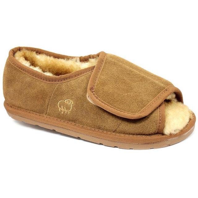 LAMO Mens Suede Wrap Slippers Brown Product Image