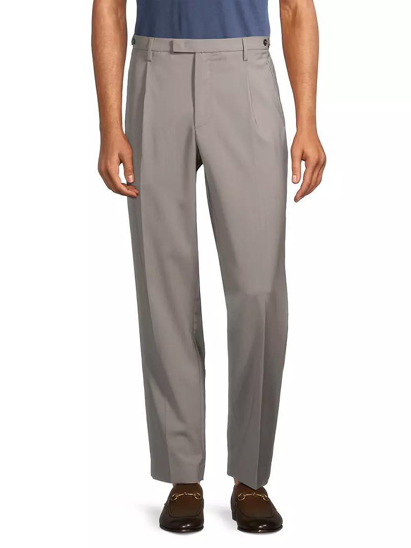 Virgin Wool Slim Trousers Product Image