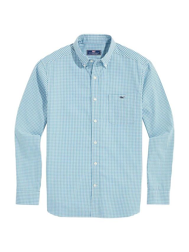 Mens Classic-Fit Gingham Poplin Shirt Product Image