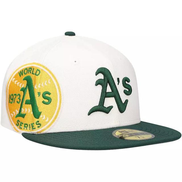 Mens New Era /Green Oakland Athletics Major Sidepatch 59FIFTY Fitted Hat Product Image