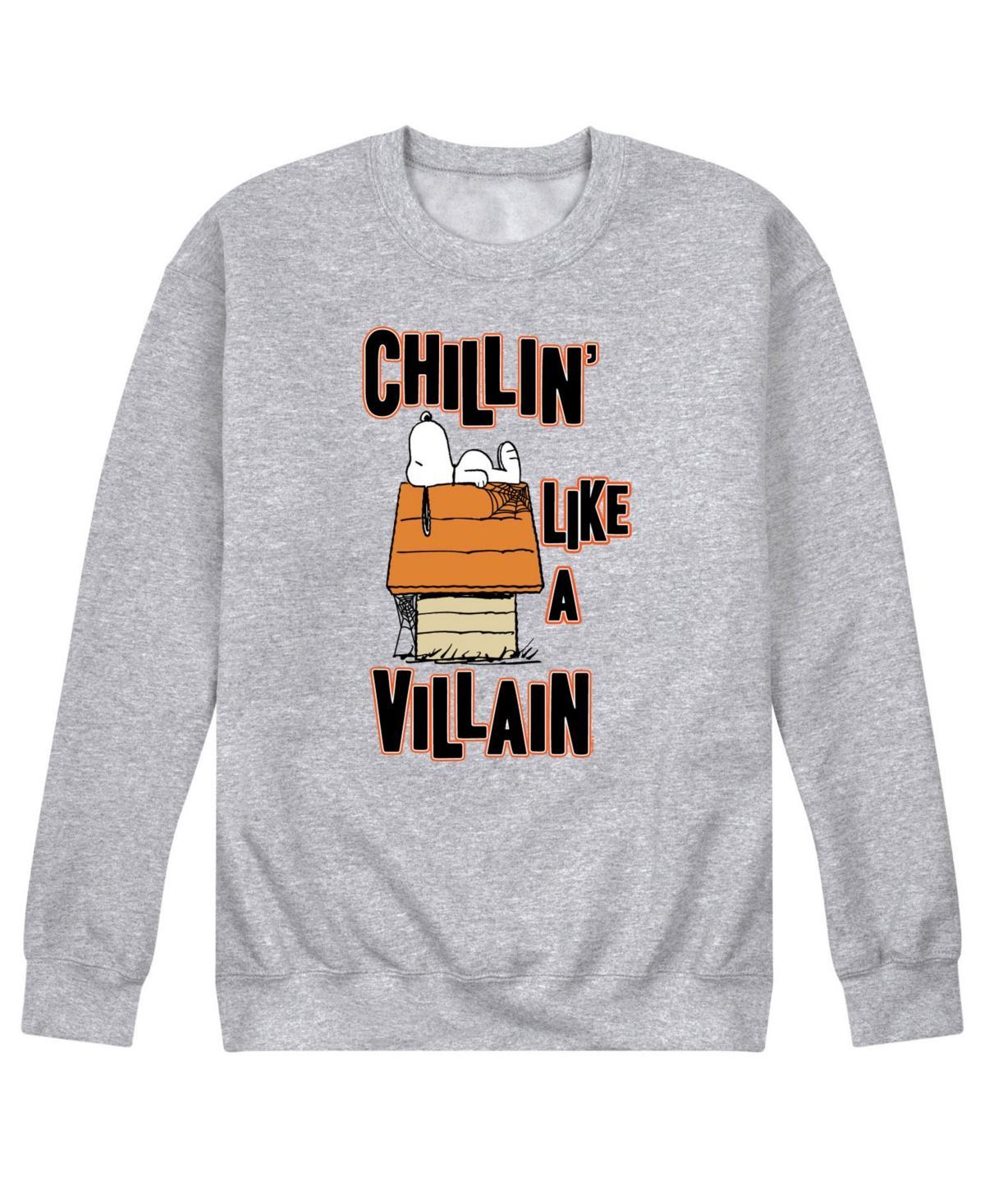 Airwaves Mens Peanuts Chilling Like a Villain Fleece T-shirt Product Image