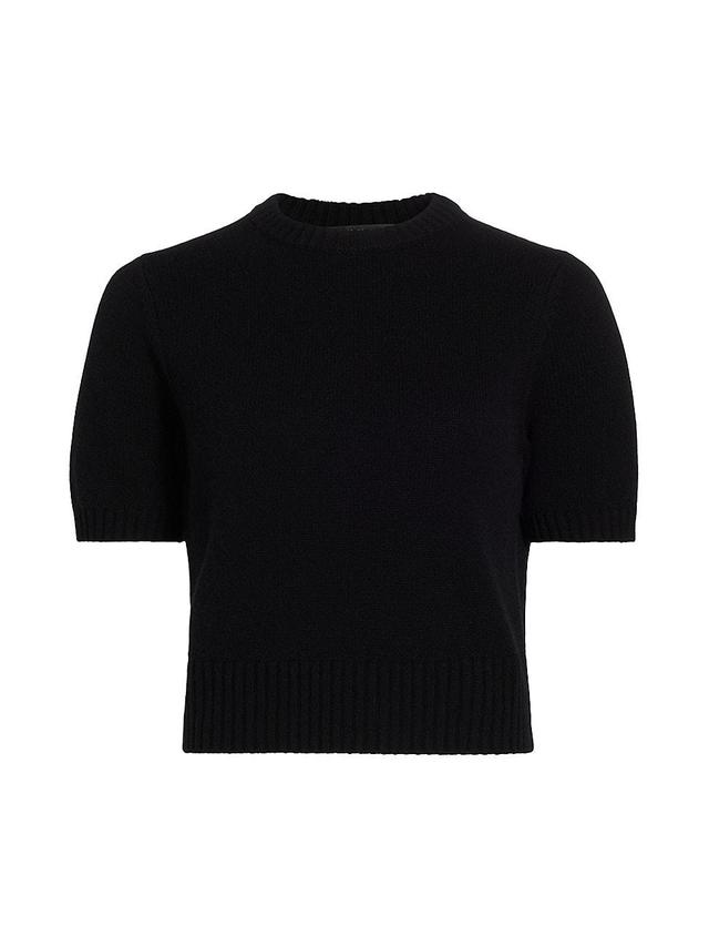 Womens Elsie Wool-Cashmere Short-Sleeve Sweater Product Image