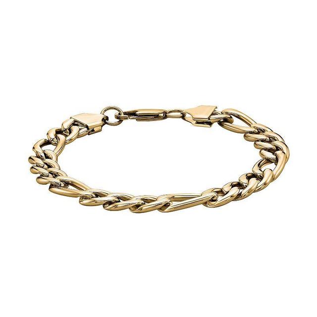 Mens LYNX Figaro Chain Bracelet Gold Tone Product Image