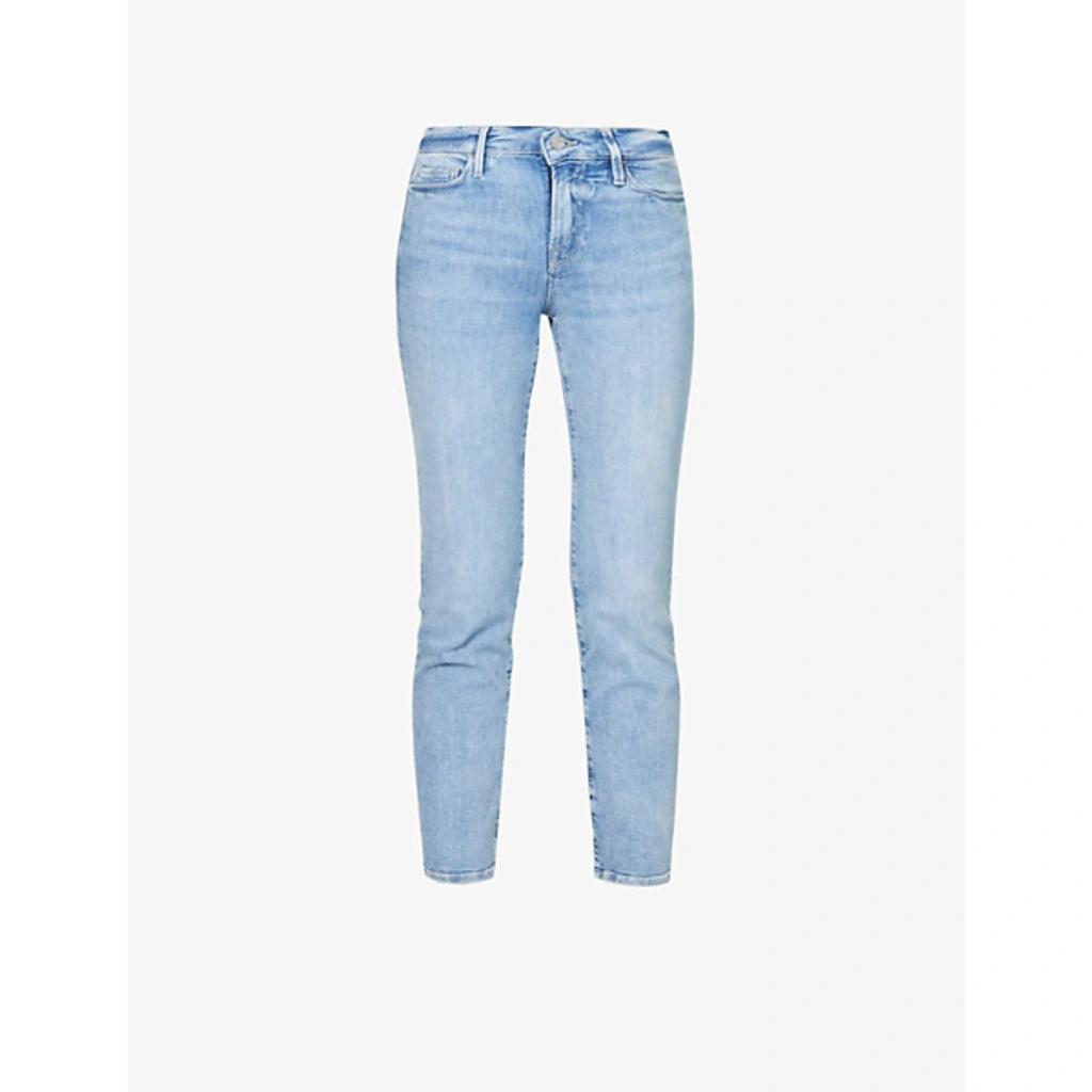 Le Nouveau Bio Straight-leg Mid-rise Stretch-organic Denim Jeans In Aura Product Image