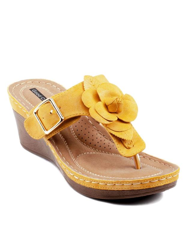 Gc Shoes Womens Flora Rosette Wedge Sandals Product Image