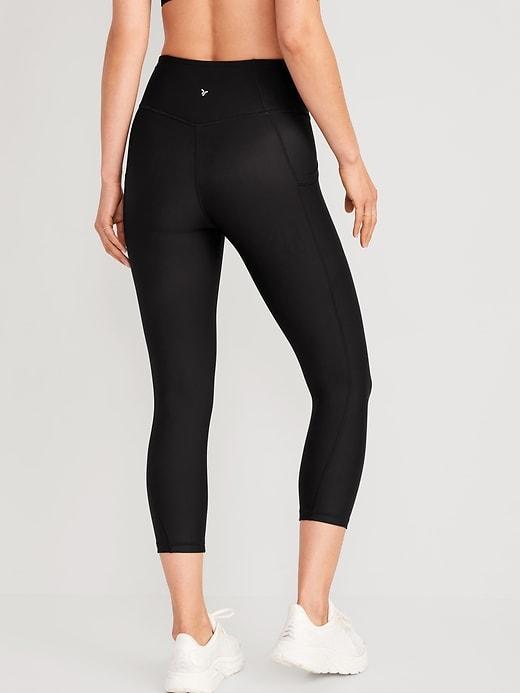 High-Waisted PowerSoft Crop Leggings Product Image