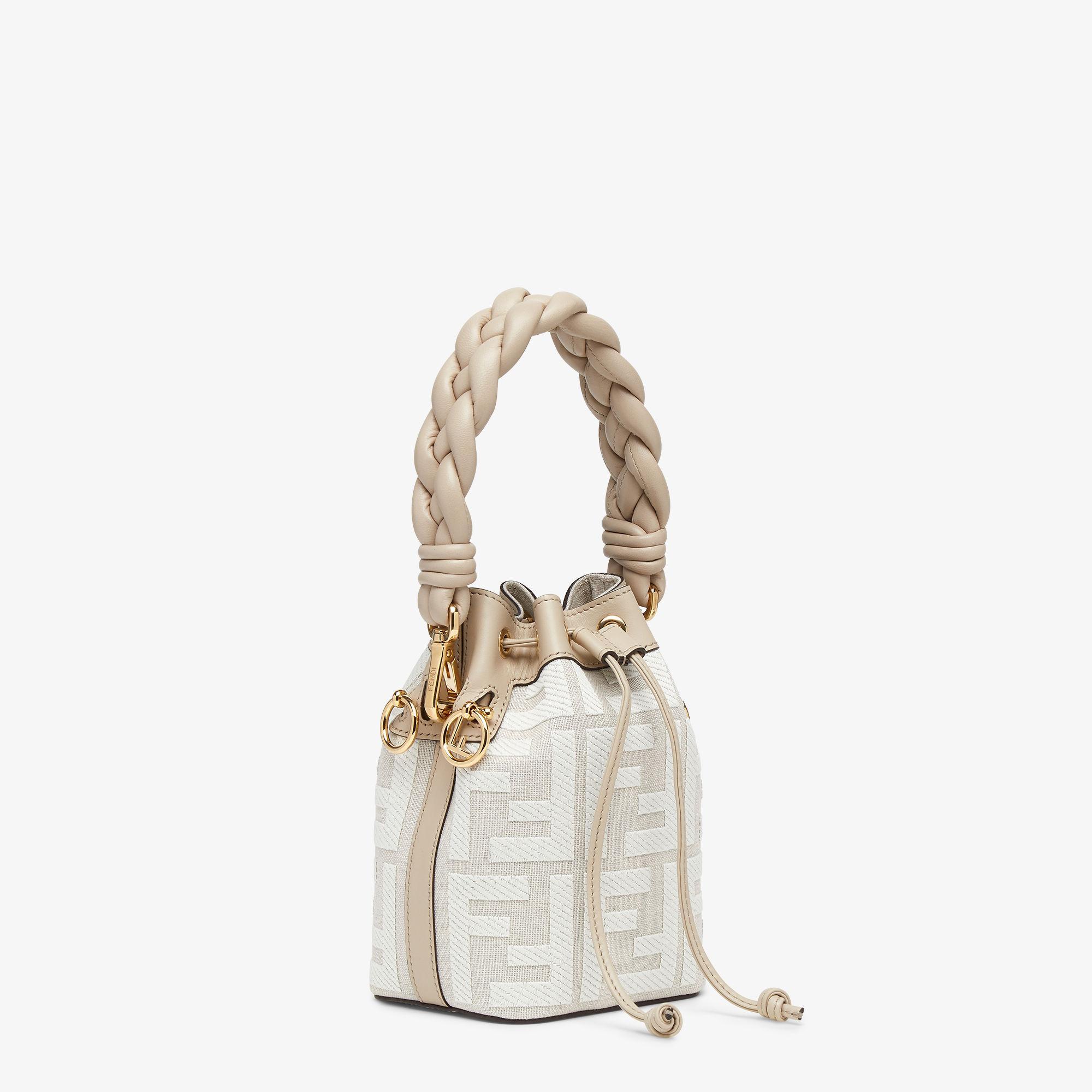 Mon TresorWhite canvas FF mini bag Product Image