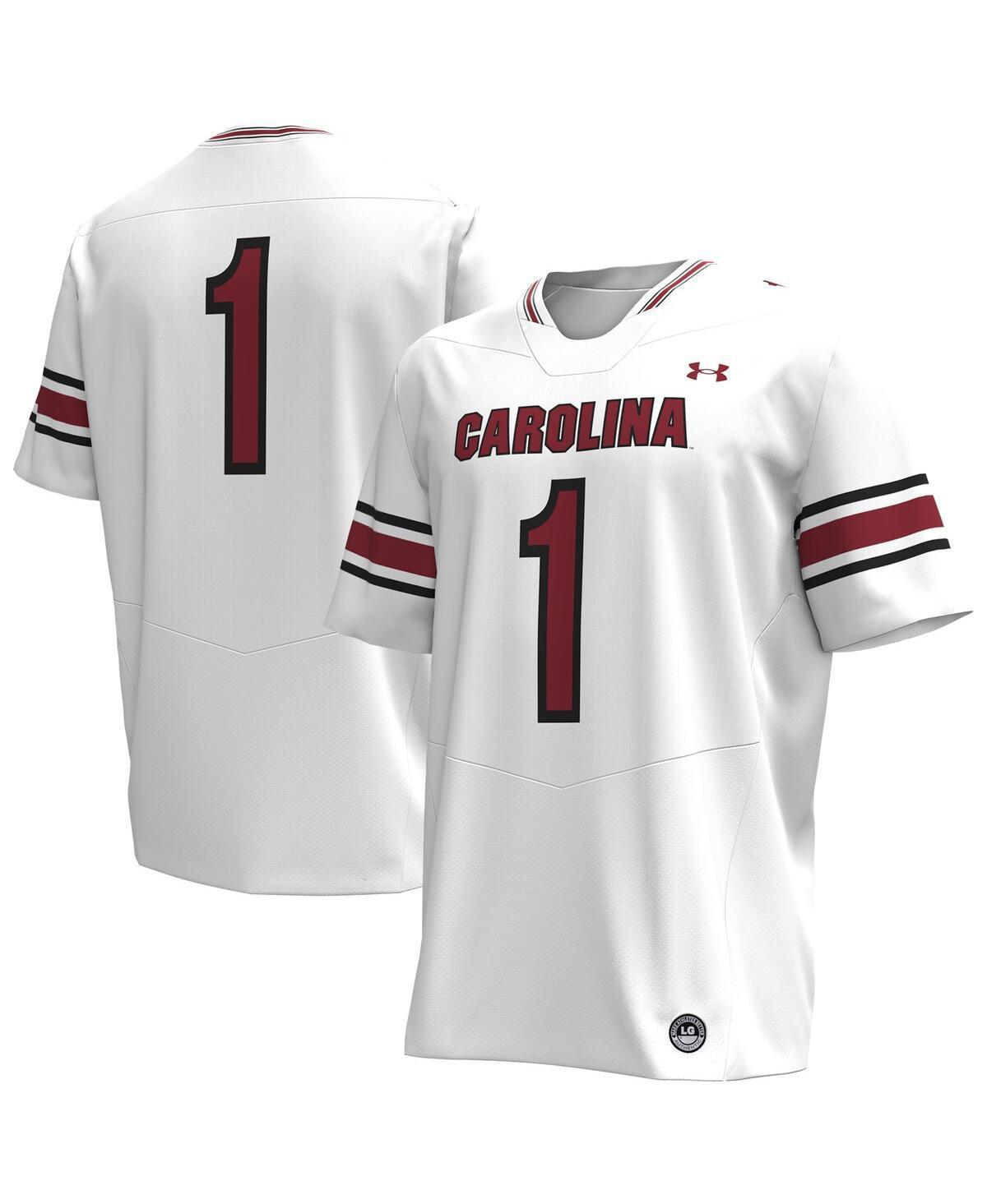 Under Armour Mens 1 South Carolina Gamecocks Replica Football Jersey - White Product Image