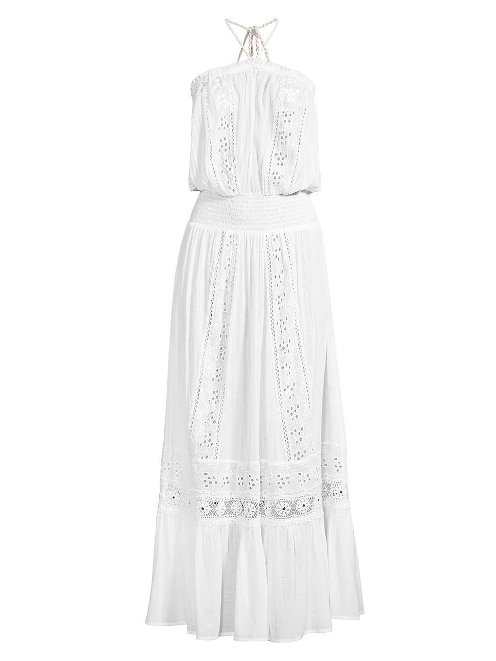 Womens Elyse Cotton Halter Maxi Dress Product Image