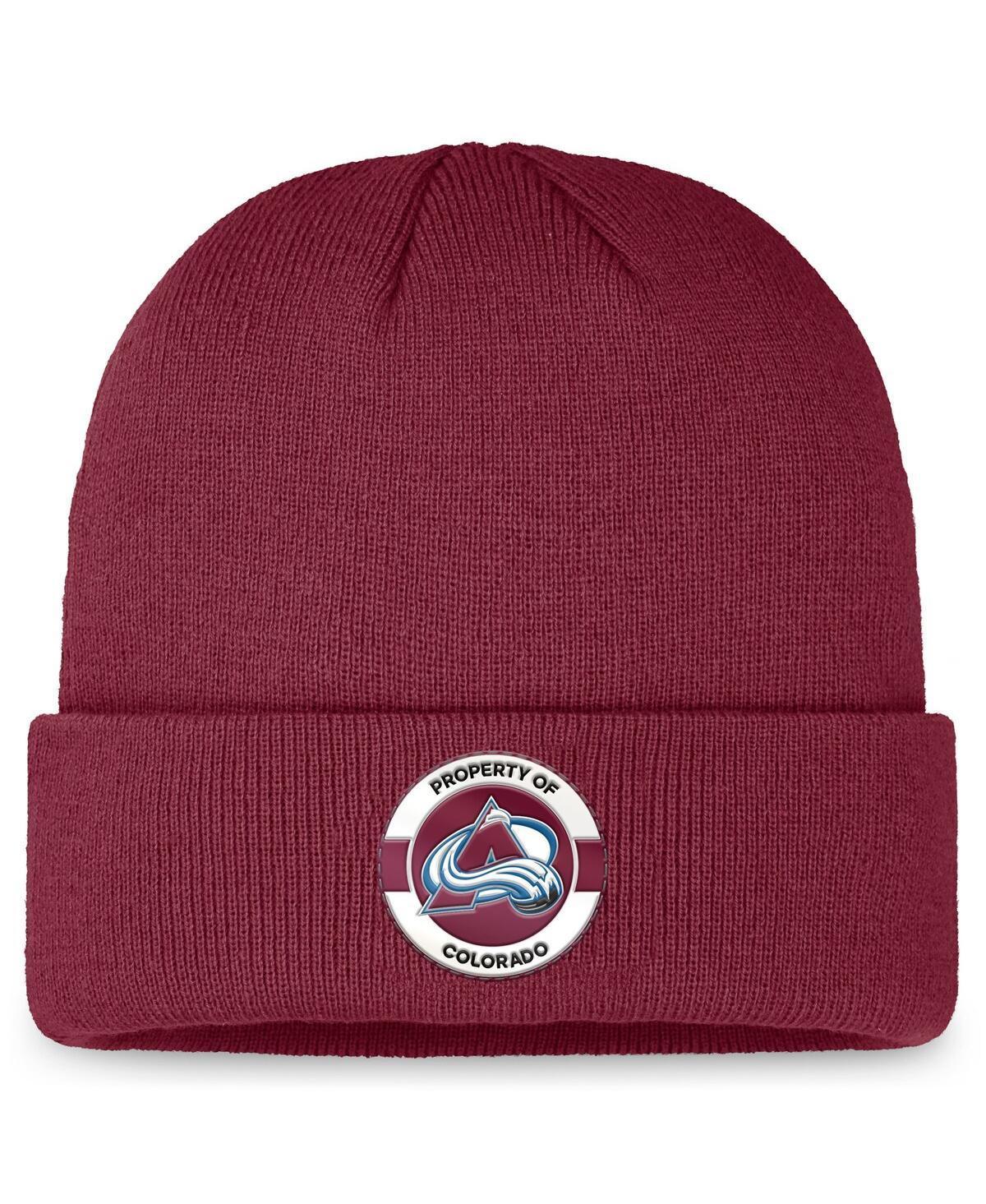 Fanatics Mens Burgundy Colorado Avalanche Authentic Pro Training Camp Cuffed Knit Hat Product Image