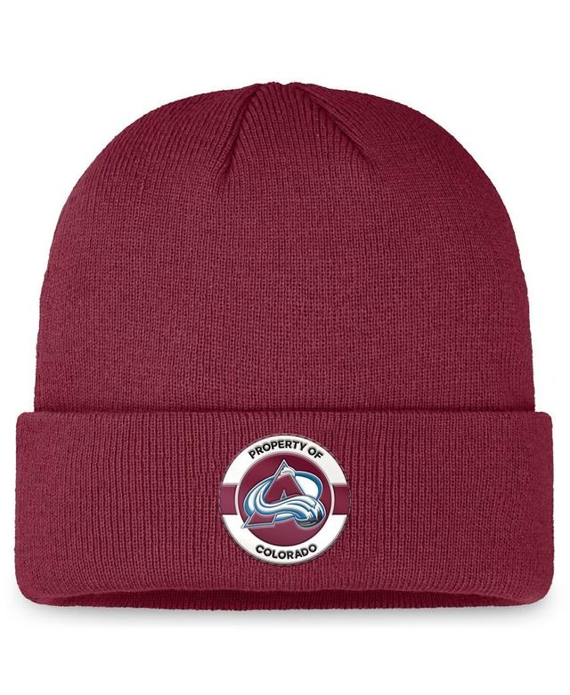 Fanatics Mens Burgundy Colorado Avalanche Authentic Pro Training Camp Cuffed Knit Hat Product Image