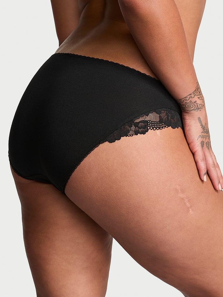 Stretch Cotton Lace-Trim Bikini Panty Product Image