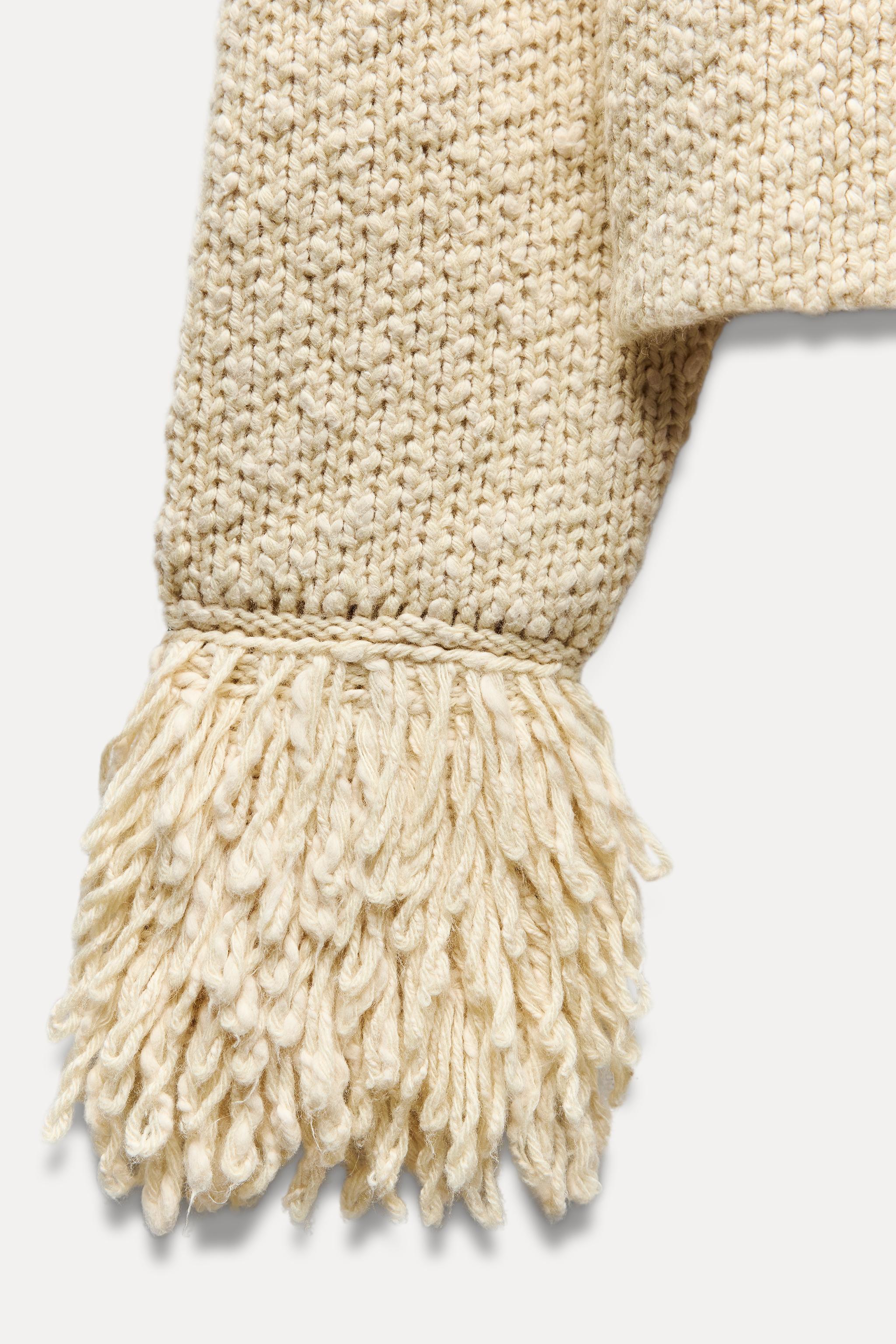 FRINGED KNIT JACKET Product Image