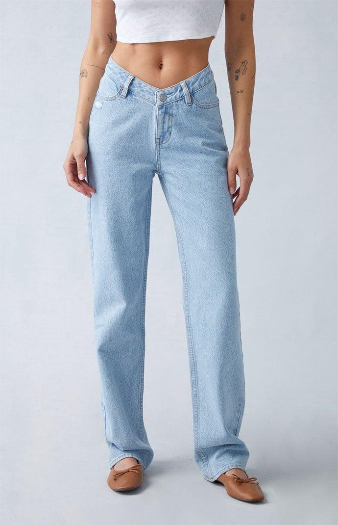 Women's Eco Light Indigo V-Dip '90s Boyfriend Jeans Product Image