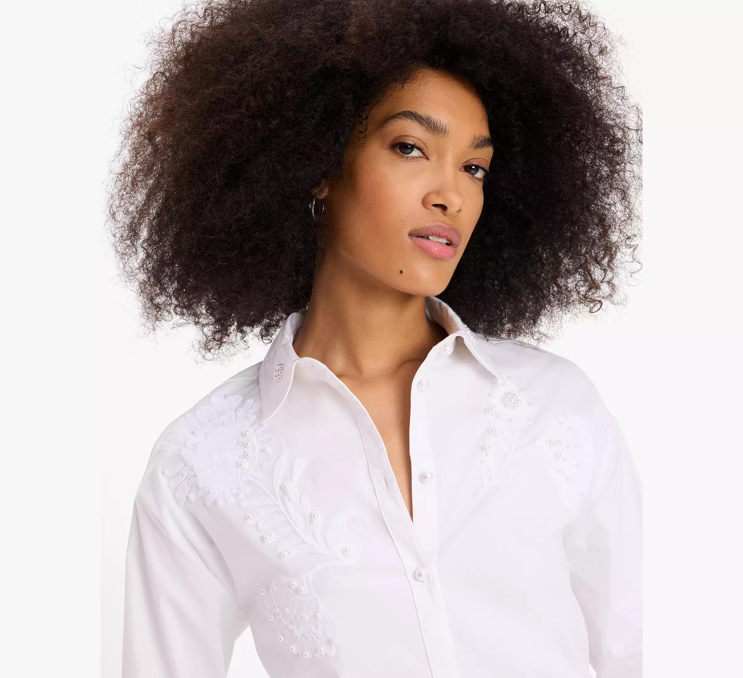 Autumn Paisley Embroidered Shirt Product Image