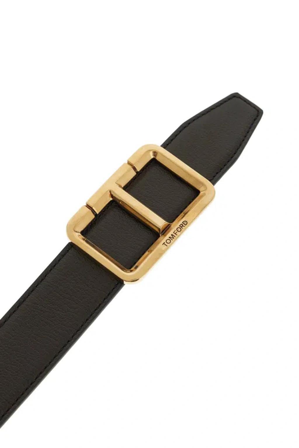 Logo Plaque Buckle Belt In Multicolor Product Image