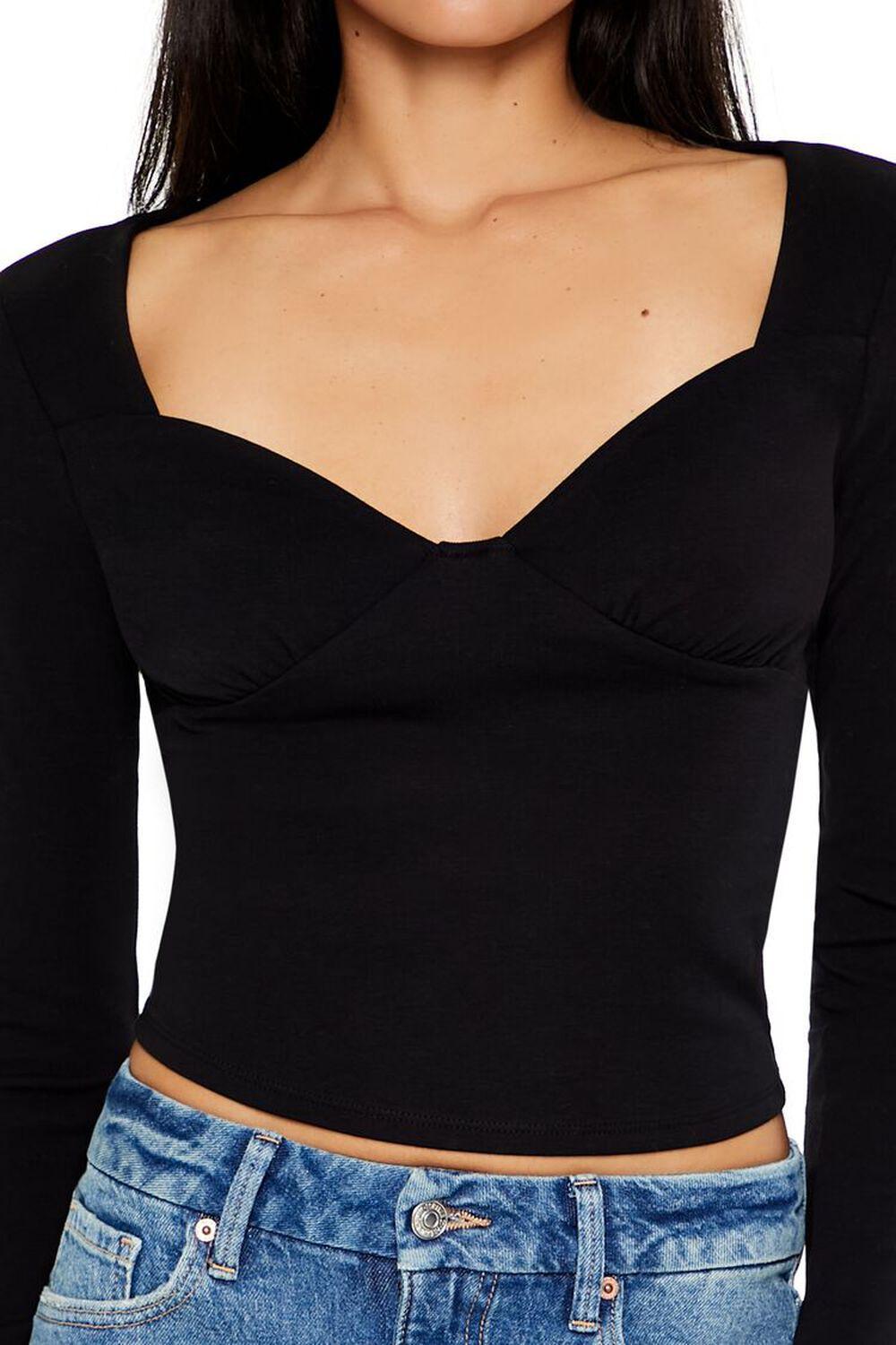 Square-Neck Long-Sleeve Top | Forever 21 Product Image