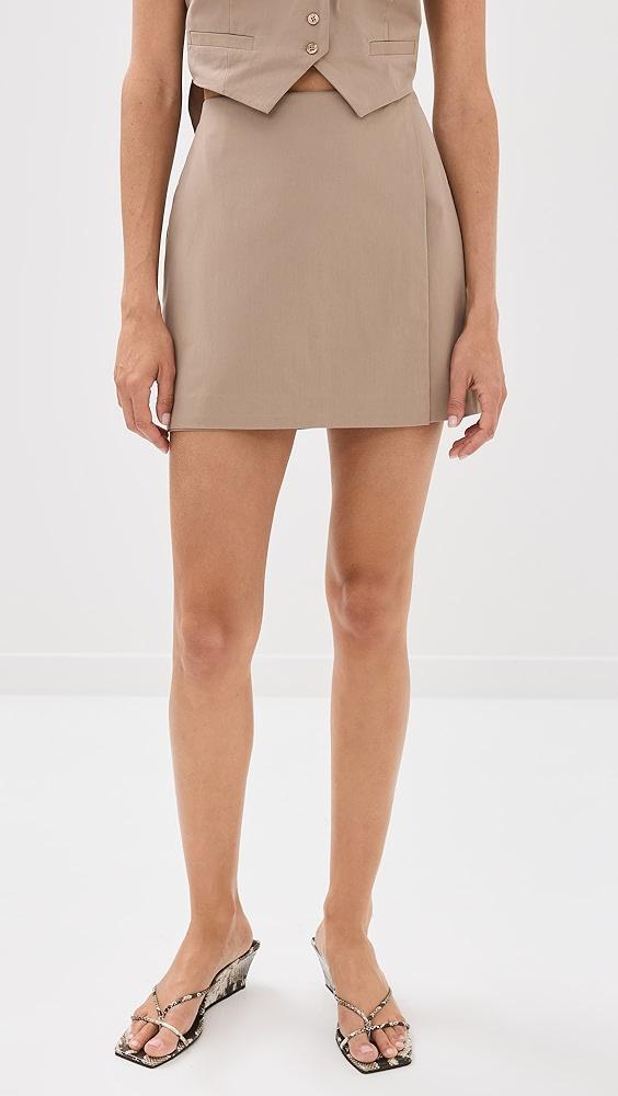 Good American Stretch Poplin Wrap Skirt | Shopbop product image