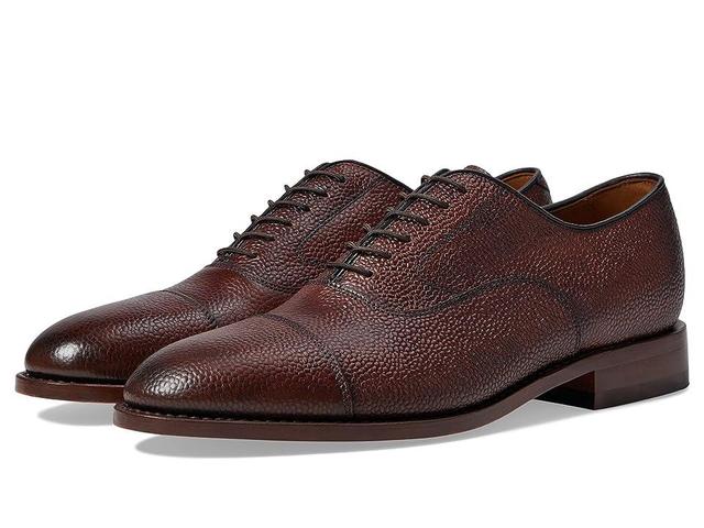 Johnston & Murphy Melton Cap Toe (Mahagony) Men's Lace Up Wing Tip Shoes Product Image