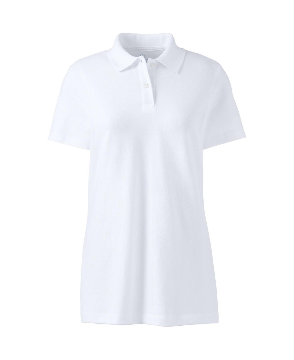 Lands End Womens School Uniform Short Sleeve Basic Mesh Polo Shirt Product Image