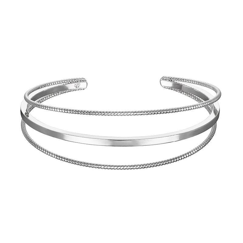 Emberly Silver Tone Metal Cuff Bracelet, Womens, None Product Image